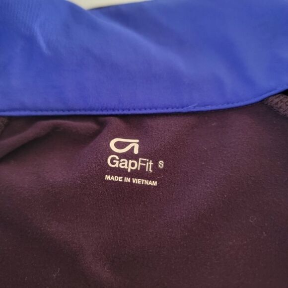 Gap GapFit 1/2 Zip Running Athletic Blue Colorblock Training Jacket Size Small - Picture 9 of 10